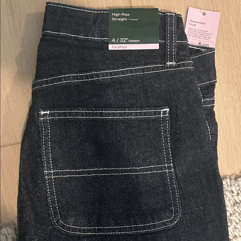 High-Rise Straight Jeans NWT